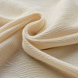 2 Colours Custom Curtain Cream Subtle Wave Polyester Jacquard Luxury For Living Room - thumbnail 2