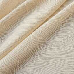 2 Colours Custom Curtain Cream Subtle Wave Polyester Jacquard Luxury For Living Room - thumbnail 4