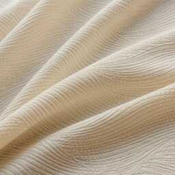 2 Colours Custom Curtain Cream Subtle Wave Polyester Jacquard Luxury For Living Room - thumbnail 3