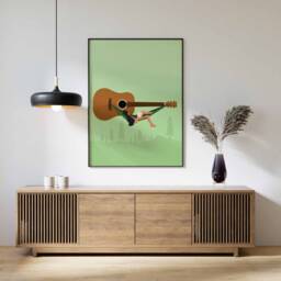 Music Print, Poster, Retro Gift, Wall Art, Gift For Lover, Musician, Vintage Art - thumbnail 3
