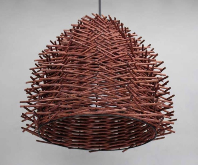 Hand Woven From Rattan Pendant Lights One E27 Lampholder 110-240V/50-60Hz - image 1