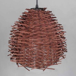 Hand Woven From Rattan Pendant Lights One E27 Lampholder 110-240V/50-60Hz - thumbnail 2