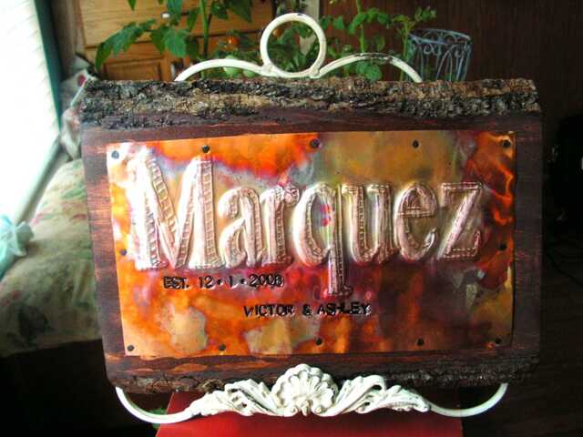 Custom Copper Wood Namer Sign, Personalized Gift, Wall Hanging, Housewares, 7 Year Anniversary, Valentine Gift Idea, Adventurer's Guild - image 1