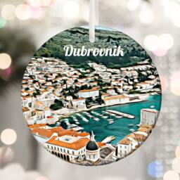 Dubrovnik Ornament, Christmas Holiday Decoration, Christmas, Croatia Gift, Travel