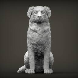 3D Printed Australian Shepherd Figurine Home Decor, Dog Memorial - thumbnail 2