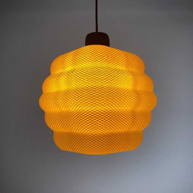 Clarisa Pendant Lamp, Modern Ripple Mesh Contemporary 3D Printed Lighting - image 1