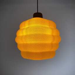Clarisa Pendant Lamp, Modern Ripple Mesh Contemporary 3D Printed Lighting