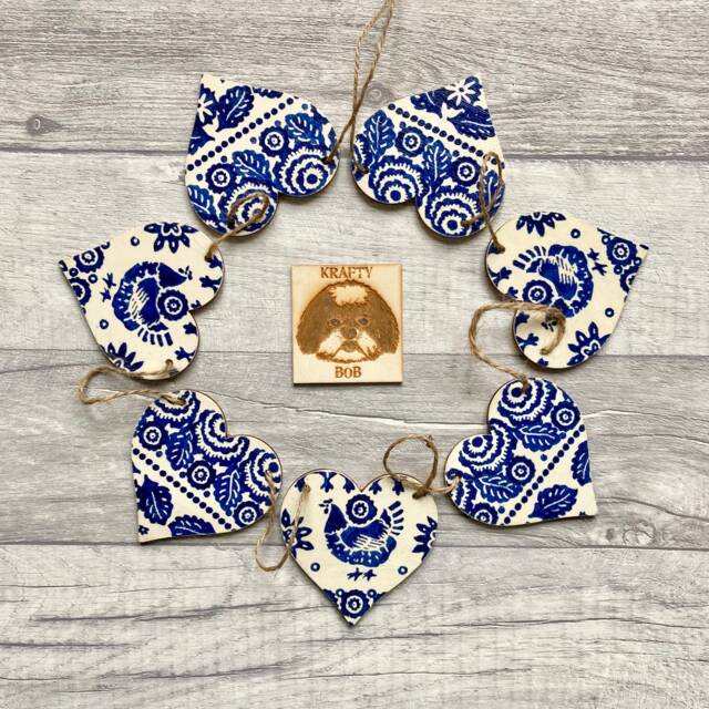 Emma Bridgewater Chicken Garland, Wooden Hen Bunting For Kitchen, Farmhouse Wall Decor, Gifts - image 1