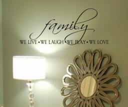 Family Vinyl Wall Decal - Live Laugh Play Love - thumbnail 1