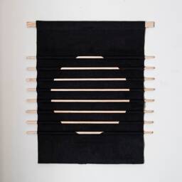 Luna Noir - Fabric Wall Hanging Fabric + Wood Wool Red Oak - thumbnail 1
