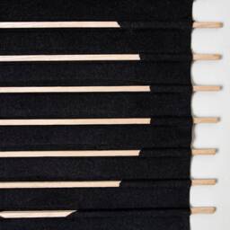 Luna Noir - Fabric Wall Hanging Fabric + Wood Wool Red Oak - thumbnail 4