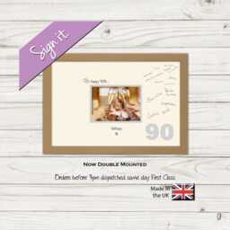 90Th Photo Frame Word Birthday Special Gift 7x5Sign-696D By Photos in A Word - thumbnail 1