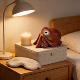 Whimsical Wooden Octopus Figurine, Hand Carved Nautical Decor, Cute Ocean Animal Desk Pet, Unique Marine Life Gift For Sea Lovers - thumbnail 4