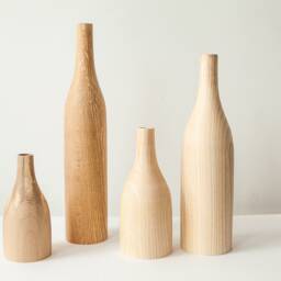 Handmade Ash Wood Vase Set Minimalist Home Decor, Set Of 6 - thumbnail 2