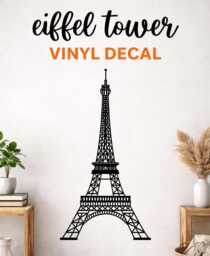 Eiffel Tower Vinyl Indoor Wall Decal - Paris Decor Sticker