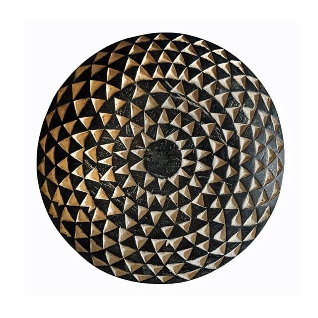 African Wood Shield - Wall Decor Authentic Cameroonian Bamileke Shields Wooden Wall Decor Hanging - image 1