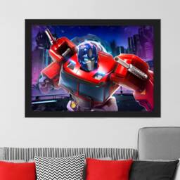 Transformers Print - Optimus Prime Night Time City Wall Art Poster - thumbnail 1