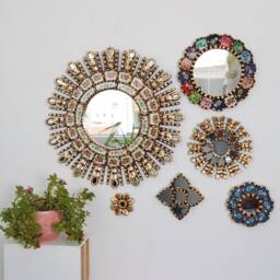 "Peruvian Mirrors ""Rainbow Ivory Collection" - thumbnail 2