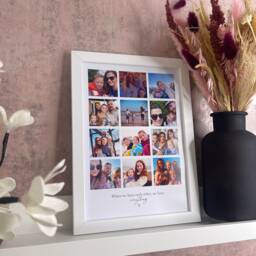 Personalized Family Photo Collage Print With Custom Quote - thumbnail 2