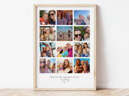 Personalized Family Photo Collage Print With Custom Quote - thumbnail 1