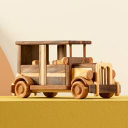 Handmade Wooden Retro Car Toy Personalized Name Engraving - thumbnail 1