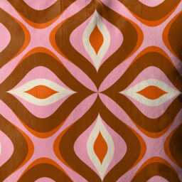 Retro Mid Century Cushion Cover With Pink, Brown & Orange Colours - thumbnail 2