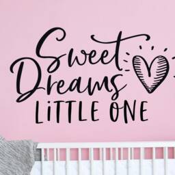 Sweet Dreams Little One Wall Decal, Nursery Decal Girl, Dreams Nursery - thumbnail 2