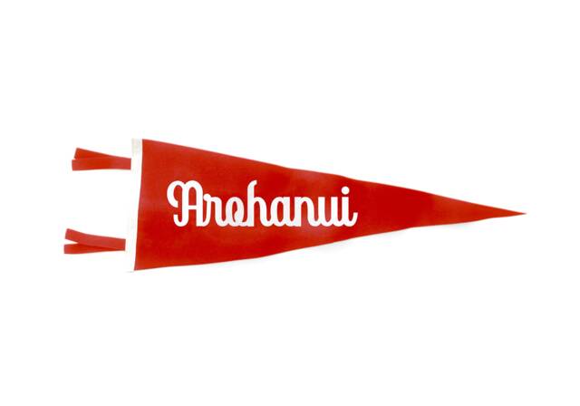 Arohanui Pennant New Zealand - Travel Felt Flag Banner Vintage Style Kiwiana Wall Decor - image 1