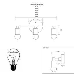 Ragnar 3 Light Bathroom Vanity - thumbnail 4