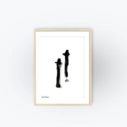Framed Print, Black Print, & White Scandinavian, Minimalist , Modern Art, Valentines Day Gift, Bedroom Decor, Wall Art Prints - thumbnail 2