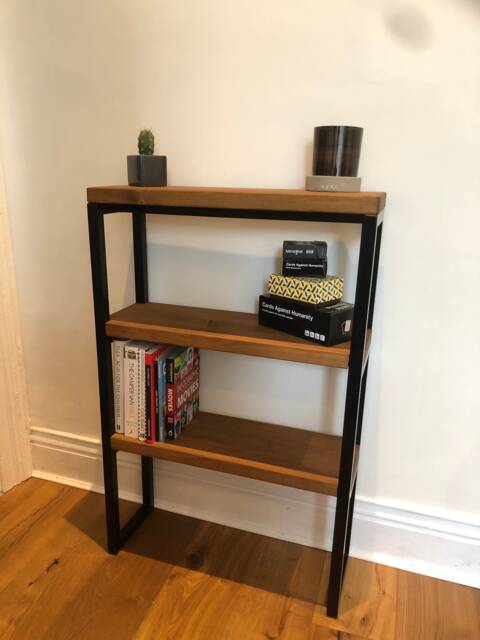 Industrial Shelving Unit - Sideboard Rustic Metal & Wood Bookcase - image 1