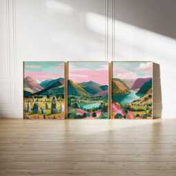 Set Of 3 Lake District Posters, UK Landscape Wall Art, Nature Print Set, Mountain Decor, Modern Travel Artwork, British Countryside Style - thumbnail 2