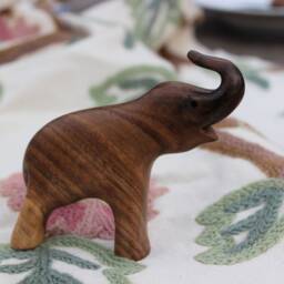 Handmade Wooden Elephant Toy Organic Wood Animal Play, Personalized - thumbnail 2