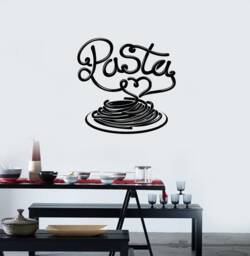 Pasta Vinyl Wall Decal Italian Restaurant Kitchen Food Dining Room Stickers Mural - #2812Di - thumbnail 1
