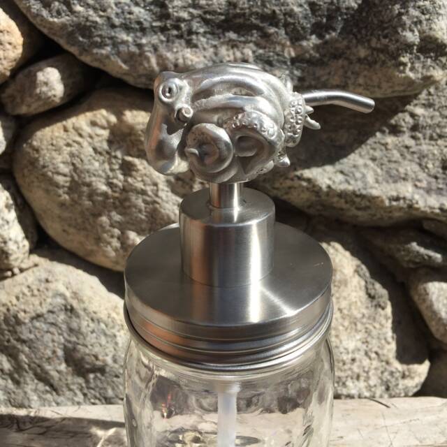 Octopus Solid Metal Soap Lotion Pump Dispenser - Kit For Mason Jars - image 1