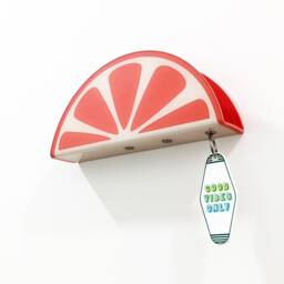Grapefruit Slice Acrylic Wall Mail Holder - thumbnail 3