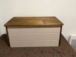 Country Style Ottoman Shoe Storage Box Seat Bench Chest Truffle Pine Oak Solid Wood