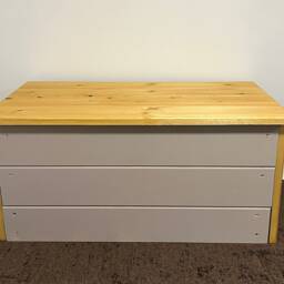 Country Style Ottoman Shoe Storage Box Seat Bench Chest Truffle Pine Oak Solid Wood - thumbnail 3