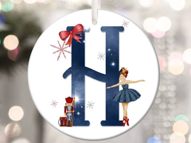 Ballerina Ballet Dancer Personalised Kids Daughter Christmas Tree Bauble Decoration Ornament Keepsake Plaque Custom Gift