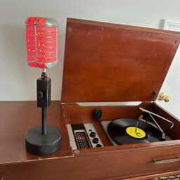 Handmade Retro Microphone Lamp Led Accent Light, Music Decor