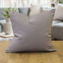 100% Linen Cushion Cover. Plain Stone Grey Cover - Perfect For Modern & Minimalistic Styles. 17x17