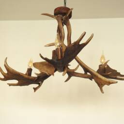 Real Rustic Antler Chandelier For Farmhouse - thumbnail 4