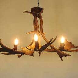 Real Rustic Antler Chandelier For Farmhouse - thumbnail 2