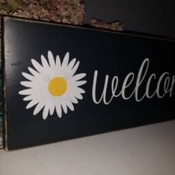 Welcome Porch Sign With Daisy Distressed Wood Patio Decor Rustic Primitive Summer Garden Spring Wall Hanging Housewarming Gift - thumbnail 4