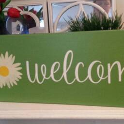 Welcome Porch Sign With Daisy Distressed Wood Patio Decor Rustic Primitive Summer Garden Spring Wall Hanging Housewarming Gift - thumbnail 2