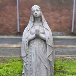 Concrete Virgin Mary Figurine Stone Holy Mother Sculpture Large Cement Madonna Statue Garden Religious Ornament Handmade Catholic Art Gift - thumbnail 2
