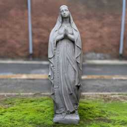 Concrete Virgin Mary Figurine Stone Holy Mother Sculpture Large Cement Madonna Statue Garden Religious Ornament Handmade Catholic Art Gift - thumbnail 1