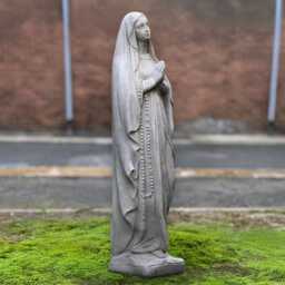 Concrete Virgin Mary Figurine Stone Holy Mother Sculpture Large Cement Madonna Statue Garden Religious Ornament Handmade Catholic Art Gift - thumbnail 4