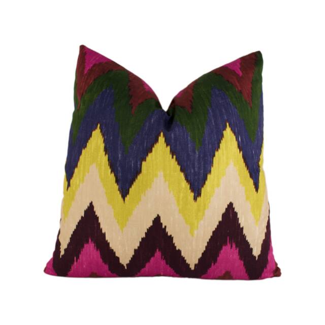 Martyn Lawrence Bullard For Schumacher - Adras Ikat Jewel Stylish Ottoman Chic Cushion Cover Handmade Throw Pillow Home Decor - image 1