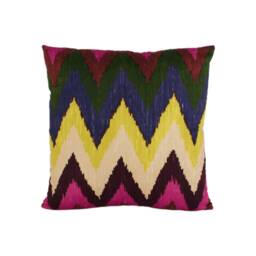 Martyn Lawrence Bullard For Schumacher - Adras Ikat Jewel Stylish Ottoman Chic Cushion Cover Handmade Throw Pillow Home Decor - thumbnail 2